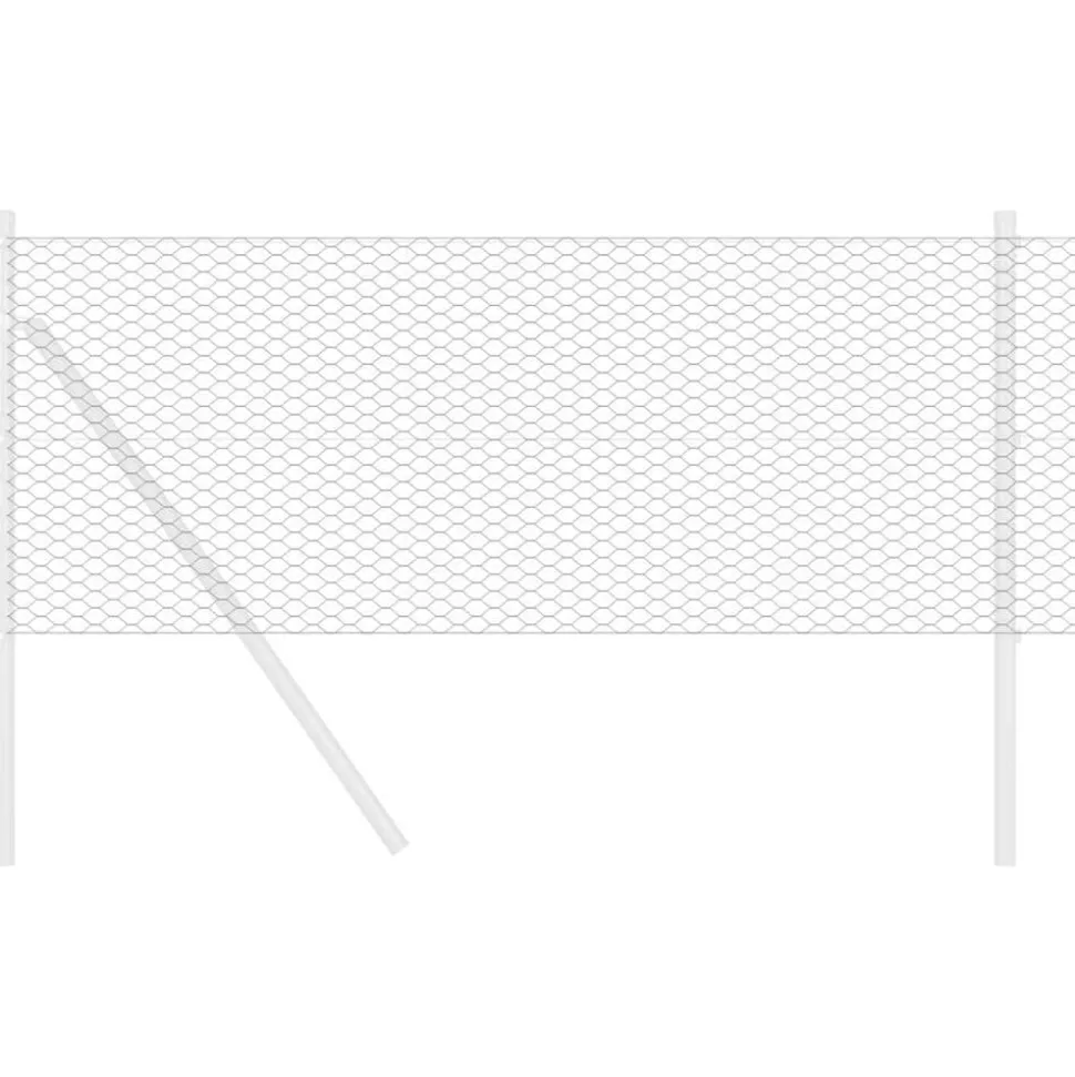 vidaXL Hexagon Hek Grijs 0,4 x 10 m PVC