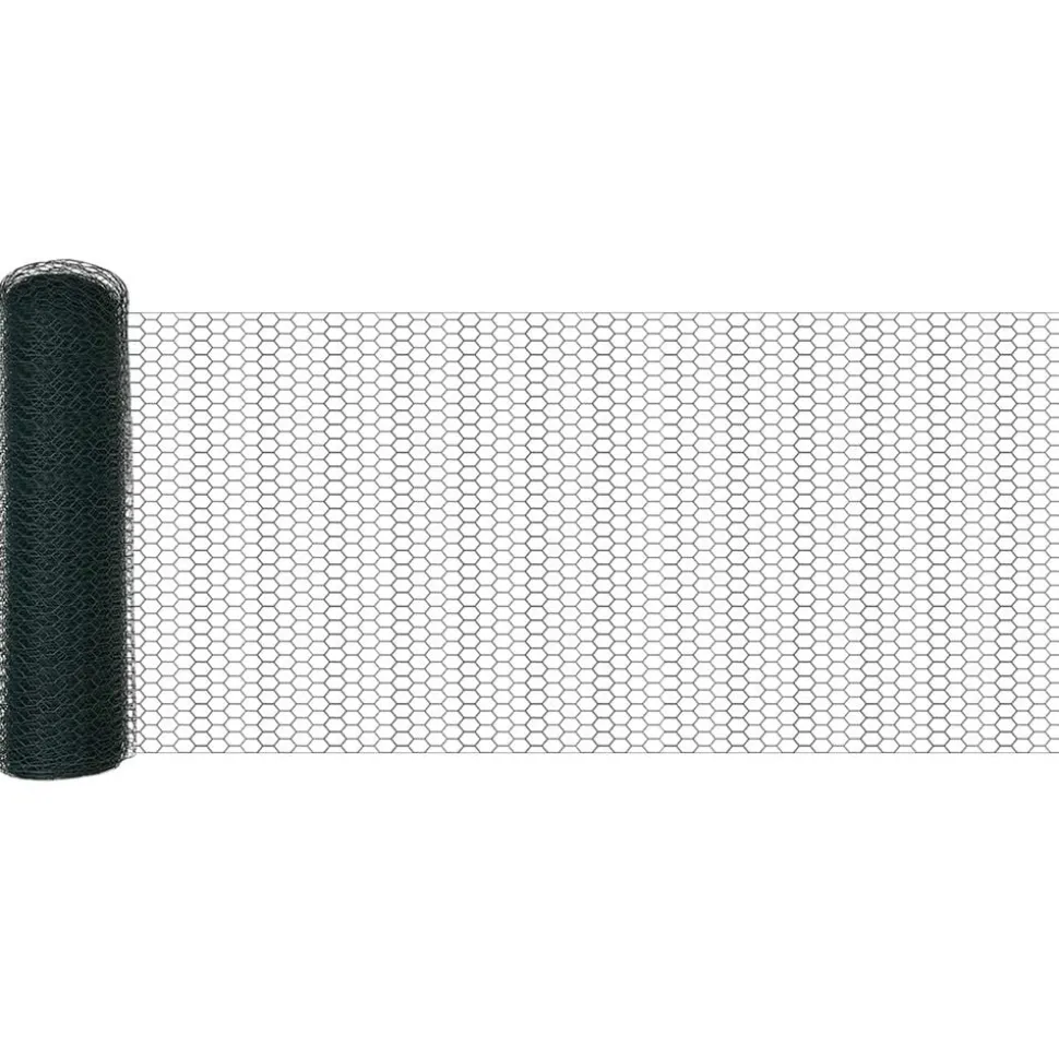 vidaXL Hexagon Hek Groen 0,4 x 10 m PVC