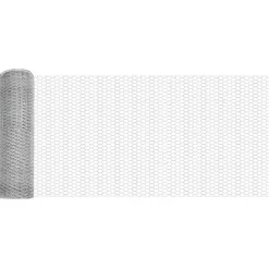 vidaXL Hexagon Hek Zilver 0,4 x 10 m Gegalvaniseerd staal