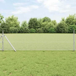 vidaXL Hexagon Hek Zilver 0,4 x 10 m Gegalvaniseerd staal