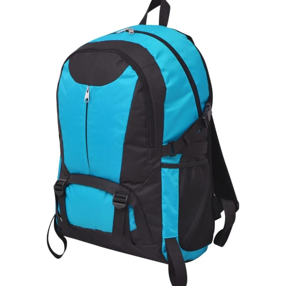 vidaXL Hiking rugzak 40 L zwart en blauw