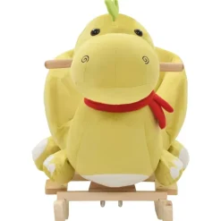 vidaXL Hobbeldier draak met rugleuning 60x32x53 cm pluche limegroen
