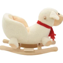 vidaXL Hobbeldier schaap met rugleuning 60x32x50 cm pluche wit