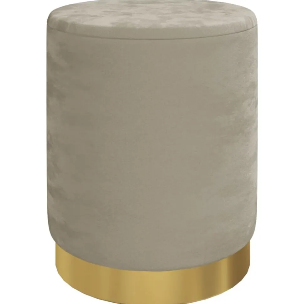 vidaXL Hocker met opbergruimte rond fluweel 31 x 37 cm donkergrijs