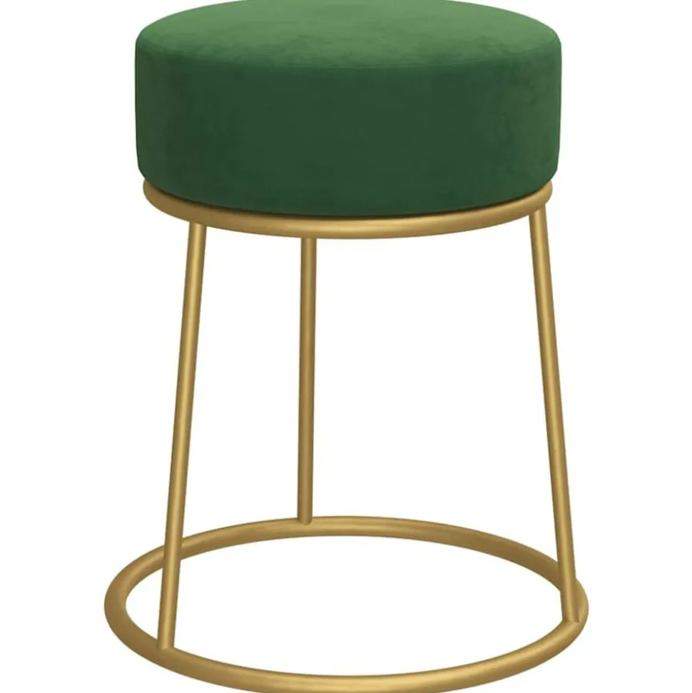 vidaXL Hocker rond fluweel groen
