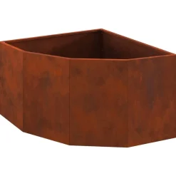 vidaXL Hoek Plantbak Roestig 60 x 60 x 35 cm Cortenstaal