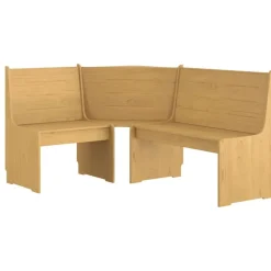 vidaXL Hoekbank REINE 151 cm massief grenenhout honingbruin