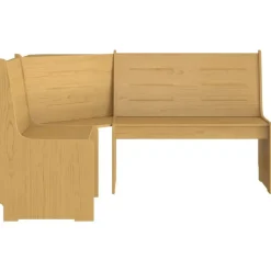 vidaXL Hoekbank REINE 151 cm massief grenenhout honingbruin