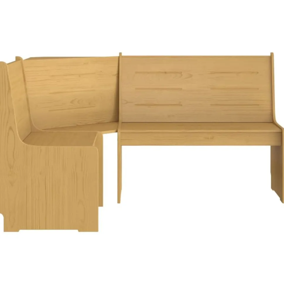 vidaXL Hoekbank REINE 151 cm massief grenenhout honingbruin