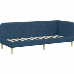 vidaXL Hoekbedframe Blauw 80 x 200 cm Stof