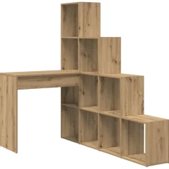 vidaXL Hoekbureau Artisan Eiken 101,5 x 149,5 x 149,5 cm Bewerkt hout