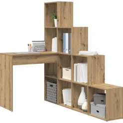 vidaXL Hoekbureau Artisan Eiken 101,5 x 149,5 x 149,5 cm Bewerkt hout