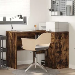 vidaXL Hoekbureau met lade Gerookt eiken 102 x 88 x 75 cm