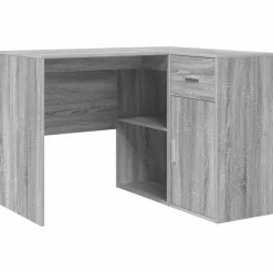 vidaXL Hoekbureau met lade Grijs Sonoma 102 x 88 x 75 cm