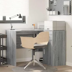 vidaXL Hoekbureau met lade Grijs Sonoma 102 x 88 x 75 cm