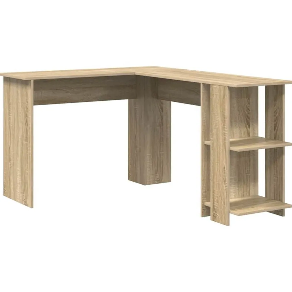 vidaXL Hoekbureau Sonoma Eiken 140 x 113,5 x 75 cm Bewerkt hout