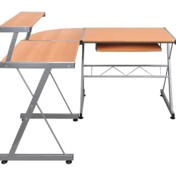 vidaXL Hoekbureau 132x112x99 cm bewerkt hout bruin