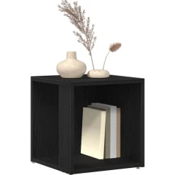 vidaXL Hoekplanken Zwart Eiken 33 x 33 x 34,5 cm Bewerkt hout