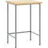 vidaXL Hoektafel Grijs 55 x 55 x 85 cm Staal en Geg engineered Hout