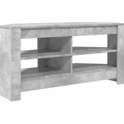 vidaXL HoekTVKast Beton Grijs 102 x 40,5 x 45 cm Bewerkt hout