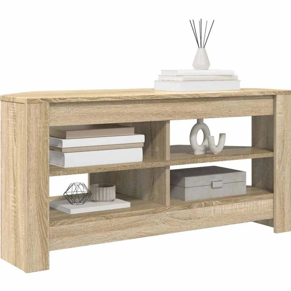vidaXL HoekTVKast Sonoma Eiken 102 x 40,5 x 45 cm Bewerkt hout