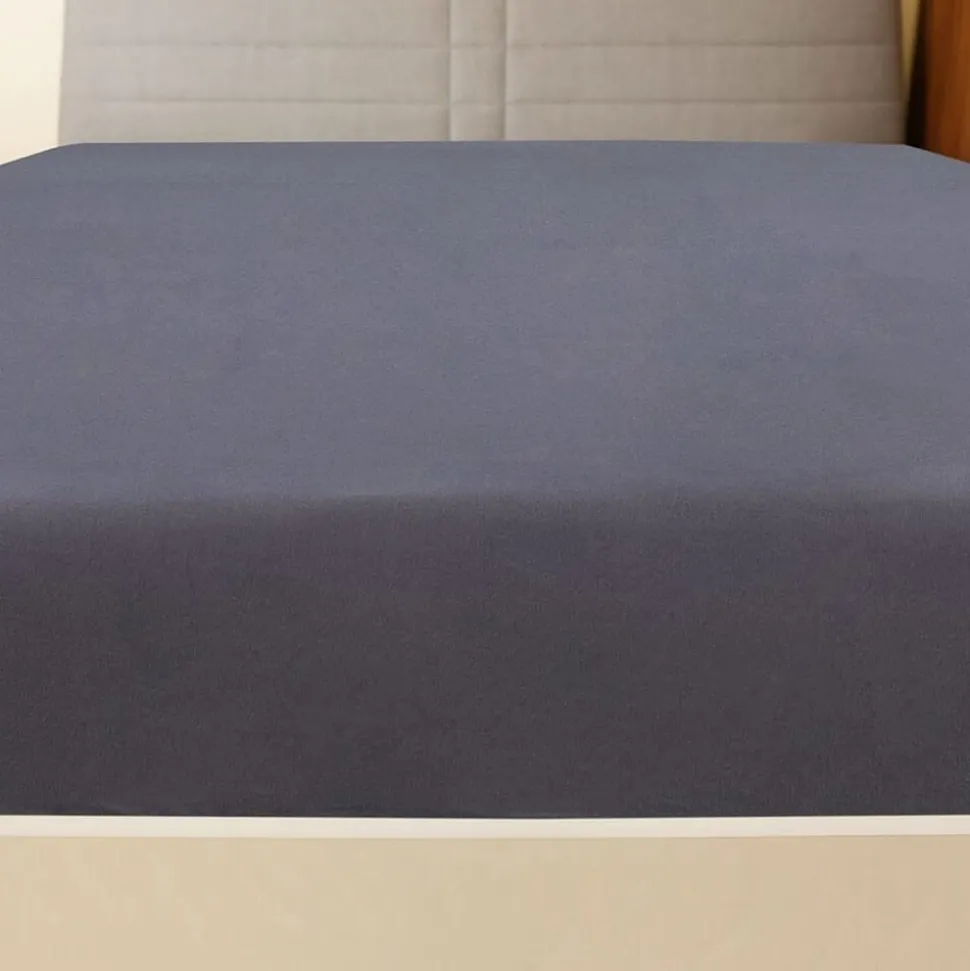 vidaXL Hoeslaken jersey 90x200 cm katoen antracietkleurig