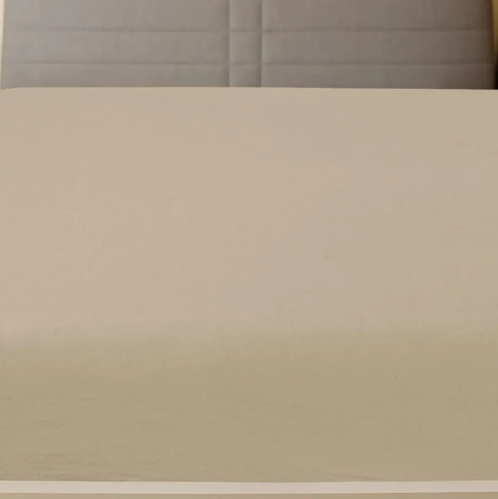vidaXL Hoeslaken jersey 90x200 cm katoen taupe