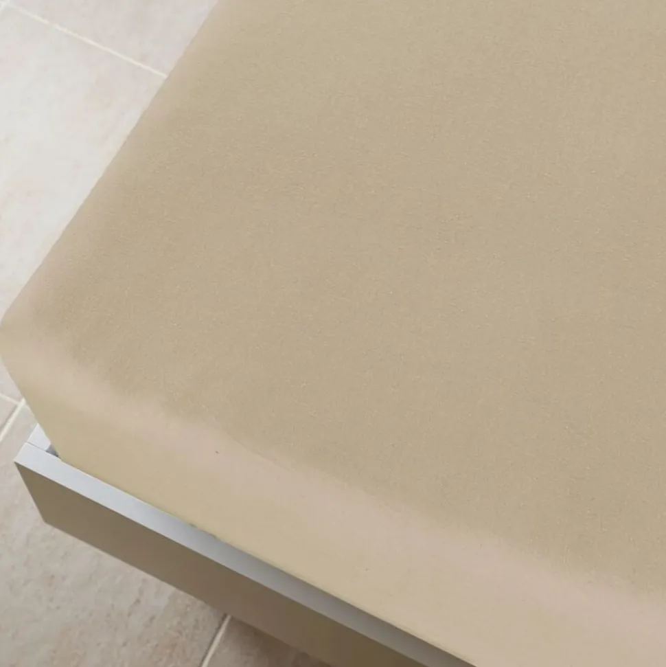 vidaXL Hoeslaken jersey 90x200 cm katoen taupe