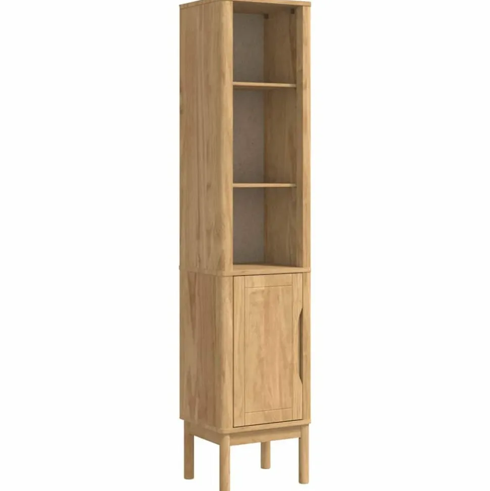 vidaXL Hoge badkamerkast met plank FLORO Wasbruin 35 x 30 x 160 cm