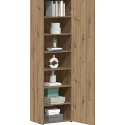 vidaXL Hoge kast 2 pcs Artisan Eiken 50 x 42,5 x 185 cm