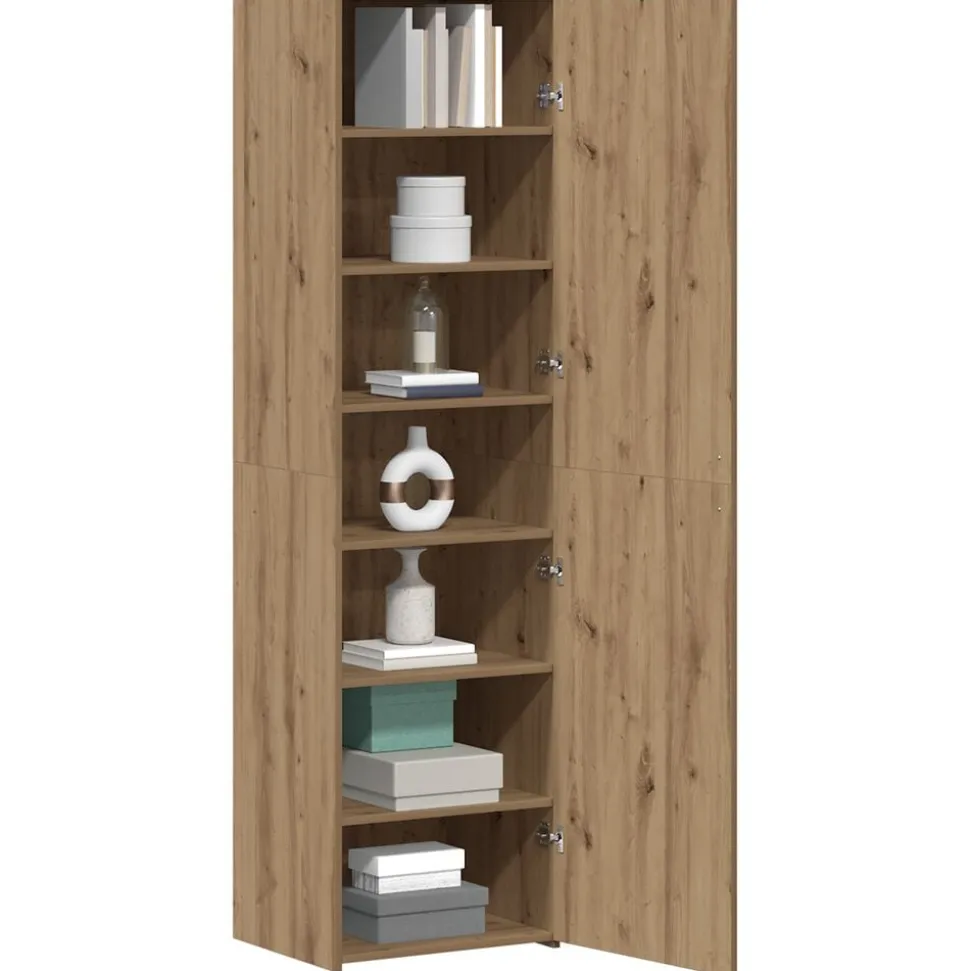 vidaXL Hoge kast 2 pcs Artisan Eiken 50 x 42,5 x 185 cm