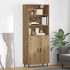 vidaXL Hoge kast Artisan Eiken 69,5 x 34 x 180 cm