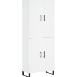 vidaXL Hoge kast 69,5x34x180 cm bewerkt hout wit