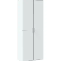 vidaXL Hoge kast 70x35x180 cm bewerkt hout wit