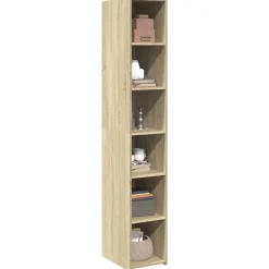 vidaXL Hoge kast 30x41x185 cm bewerkt hout sonoma eikenkleurig