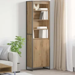 vidaXL Hoge Kasten 2 pcs Ambachtelijk eiken 60 x 36 x 200 cm