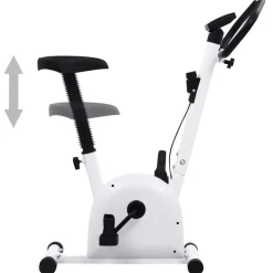 vidaXL Hometrainer met bandweerstand wit