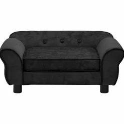 vidaXL Hondenbank 72x45x30 cm pluche zwart