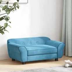 vidaXL Hondenbank 72x45x30 cm pluche turquoise