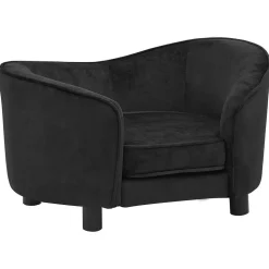 vidaXL Hondenbank 69x49x40 cm pluche zwart