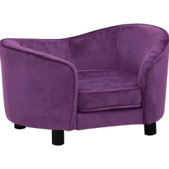 vidaXL Hondenbank 69x49x40 cm pluche bordeauxrood