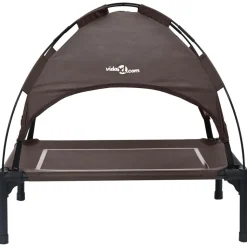vidaXL Hondenbed Bruin 63 x 49,5 x 60 cm Staal