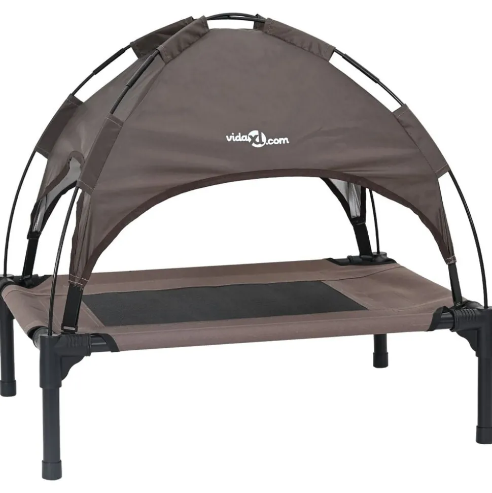 vidaXL Hondenbed Bruin 62 x 48 x 61 cm Staal