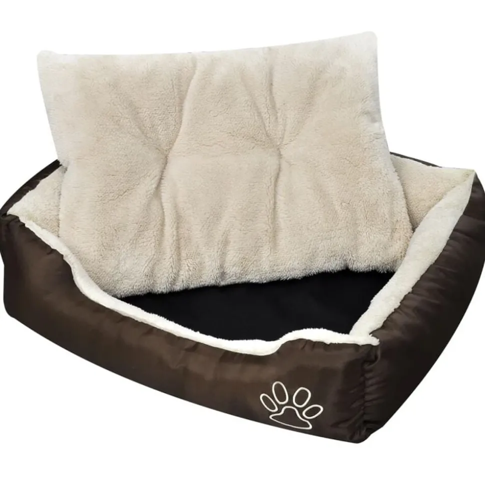 vidaXL Hondenbed bruin en beige XXL