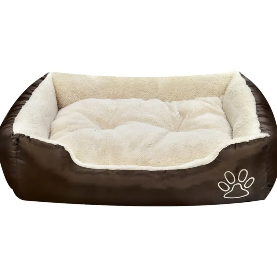 vidaXL Hondenbed bruin en beige XXL
