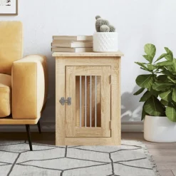 vidaXL Hondenbench 45x62x59 cm bewerkt hout sonoma eikenkleurig