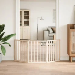 vidaXL Hondenhek opvouwbaar 3 panelen 150 cm populierenhout