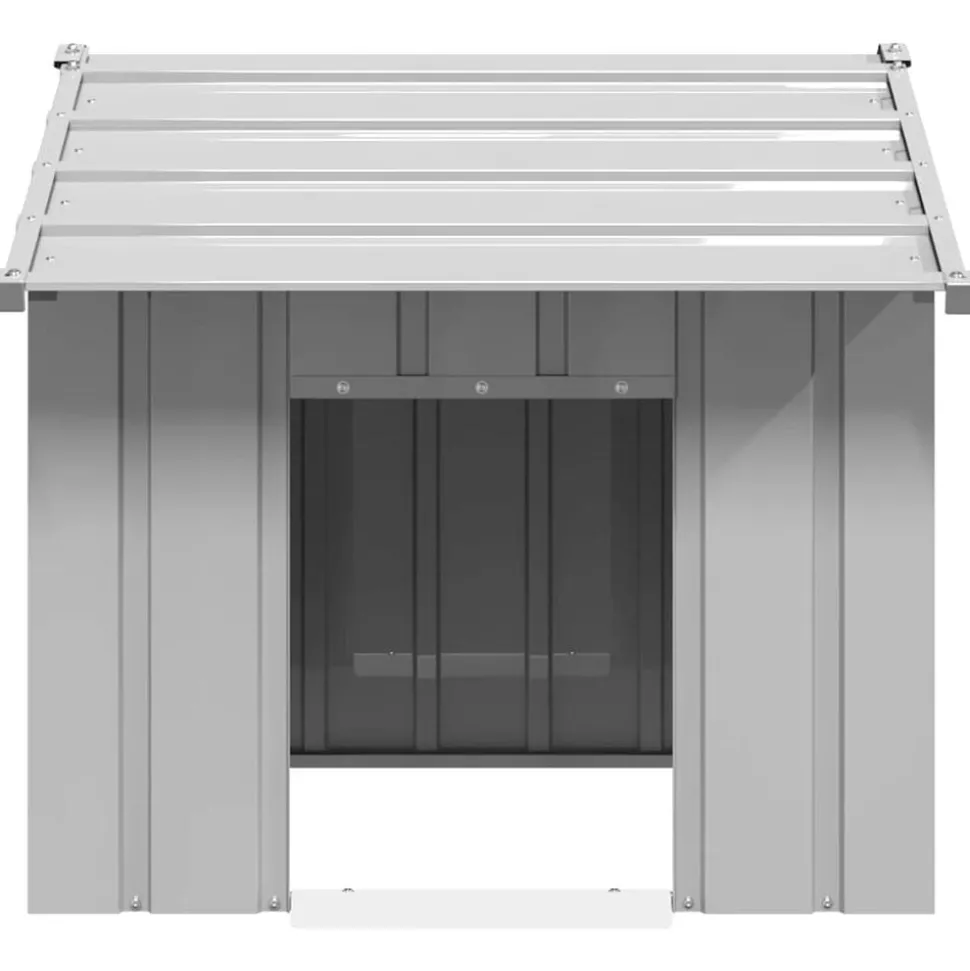 vidaXL Hondenhok met dak 85x107x81 cm gegalvaniseerd staal
