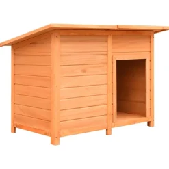 vidaXL Hondenhok 120x77x86 cm massief grenenhout en vuurhout