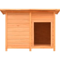 vidaXL Hondenhok 120x77x86 cm massief grenenhout en vuurhout